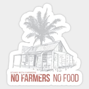 No Farming No Food | Farm Living | Tropical Tree Sticker